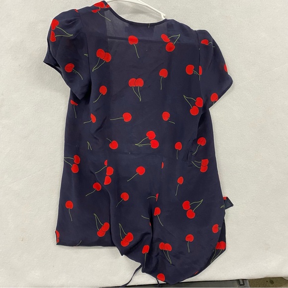 Realisation Cherry Silk Printed Wrap Dress Small - Picture 6 of 9